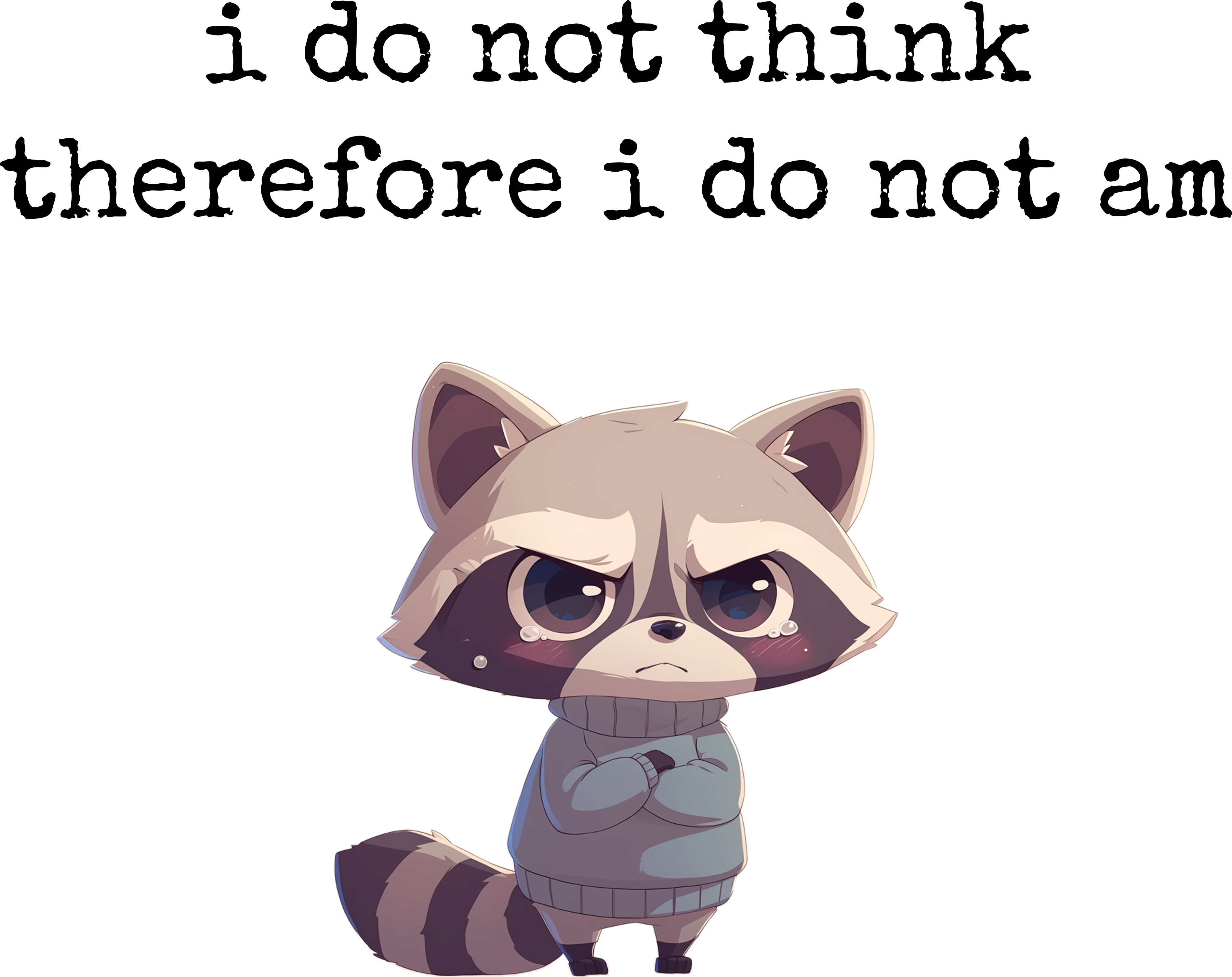 i do not think therefore i do not am shirt